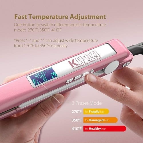 KIPOZI Flat Iron Adjustable Temperature KIPOZI Flat Iron Adjustable Temperature