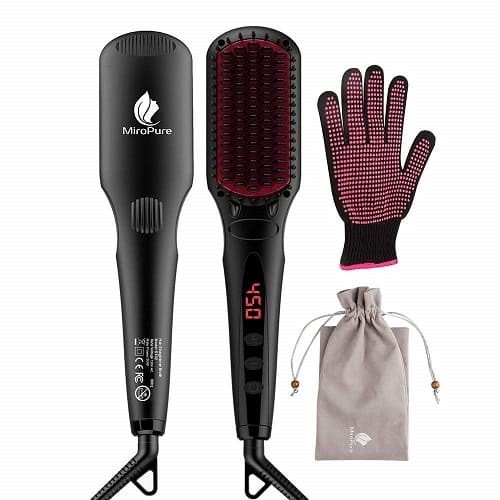 Enhanced Hair Straightener Brush by MiroPure