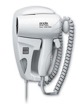 Andis 30975 1600-Watt QuietTurbo Wall Mounted HangUp Hair Dryer