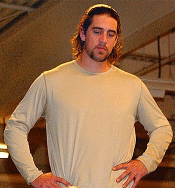 Aaron Rodgers Long Mid-Part Haircut