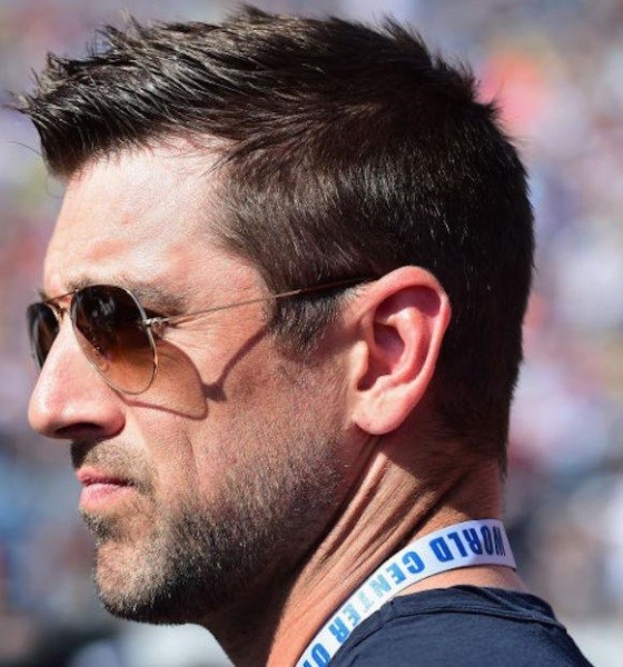 Aaron Rodgers Side Part Haircut