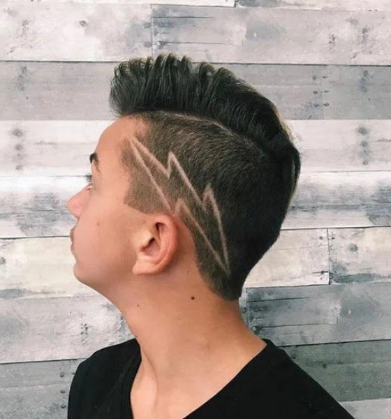 Faux Hawk Lightning Bolt Hairstyles