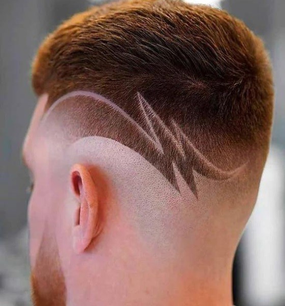 Lightning Bolt Haircut For Redheads