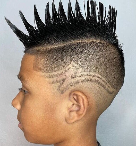 Lightning Bolt Spiky Haircut