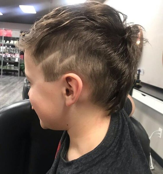 Long Length Lightning Bolt Haircut