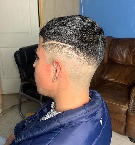 One-Sided Lightning Bolt Haircut