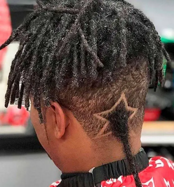 1Afro Twist With Rat Tail Haircut