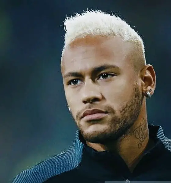 Bleached Blonde Neymar Haircut
