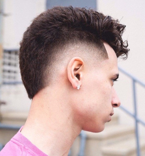 Burst Fade Side Part Haircut