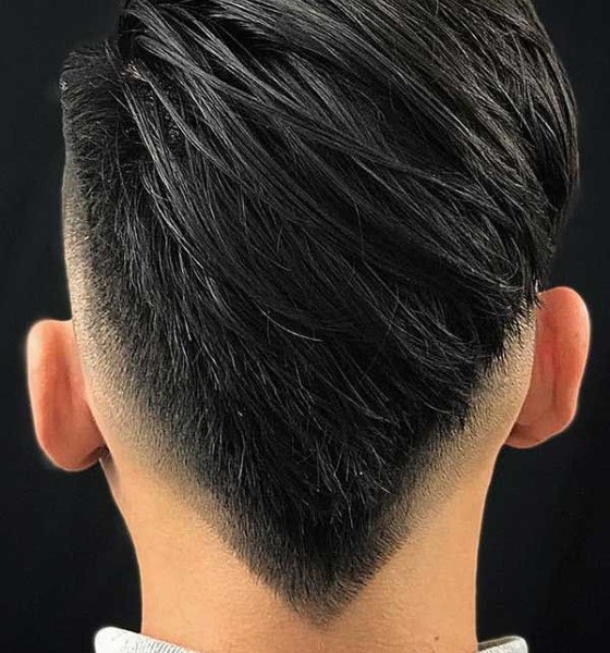 Burst Fade V Shape Haircut