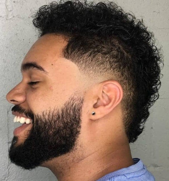 Curly Faux Hawk Baseball Haircut