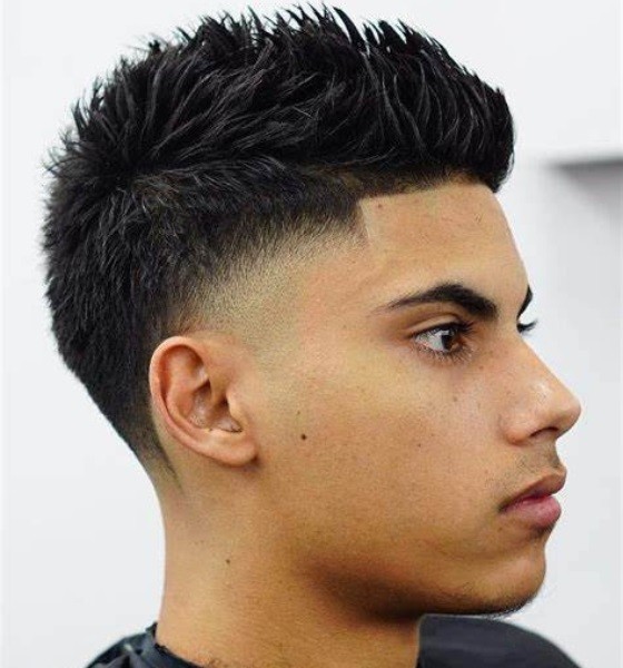 Low Burst Fade Spiky Haircut