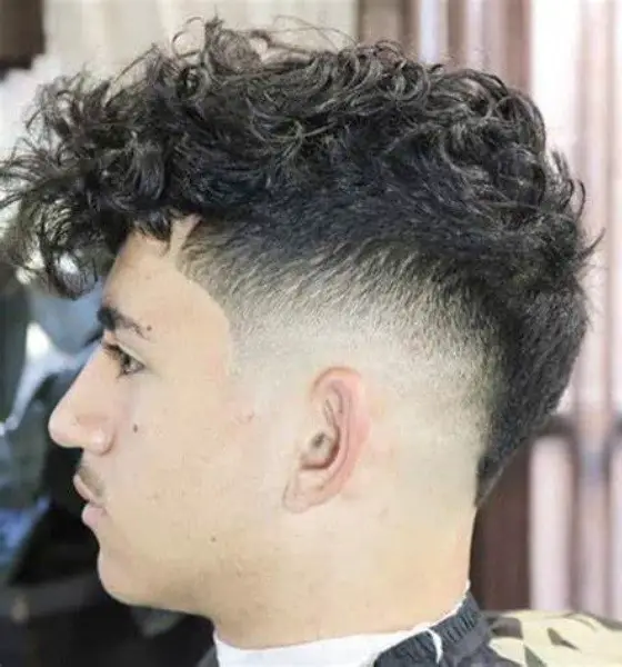 Messy Curly Top Baseball Haircut