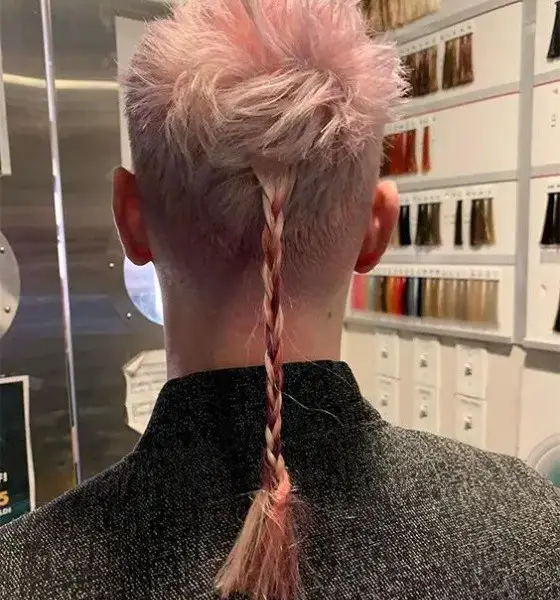 Messy Pink Rat Tail Haircut