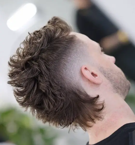 Mullet Tail Patterned Fade Haircut