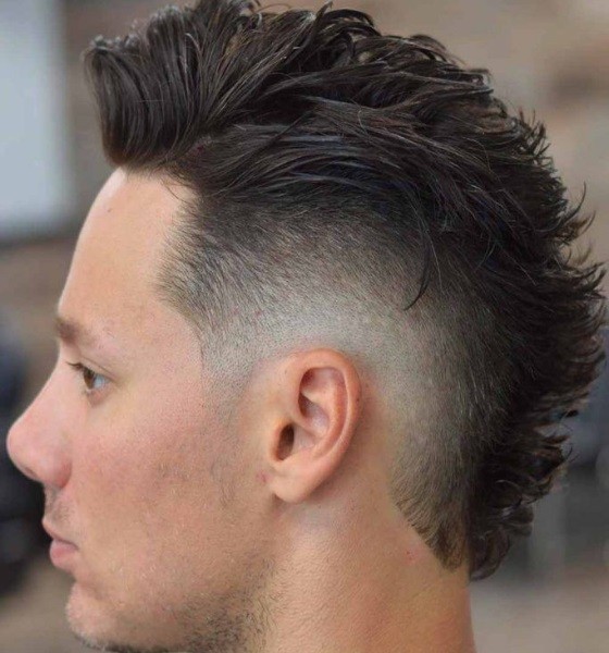 Mullet With Skin Fade Baseball Haircut