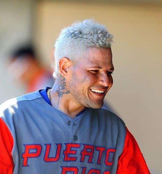 Short Platinum Blonde Baseball Haircut