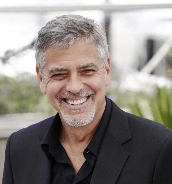 George Clooney Messy Quiff Haircut