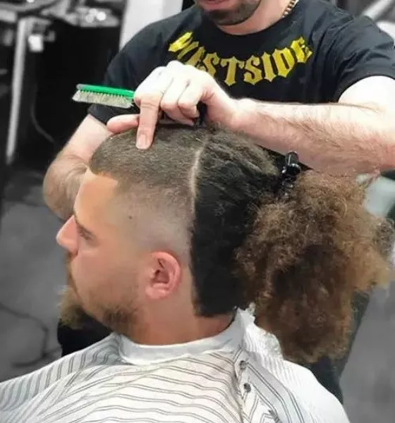 Halfro Skullet Haircut