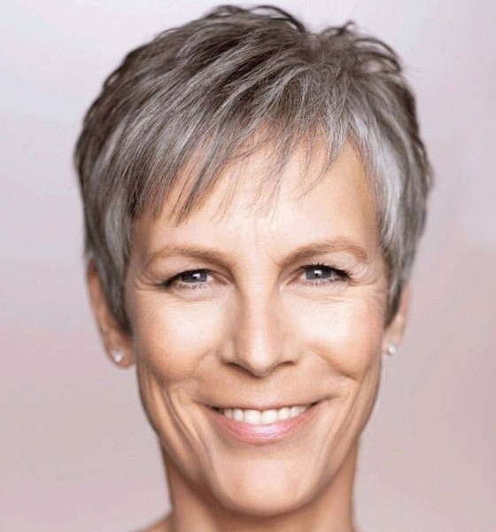 Jamie Lee Curtis Short Gray Pixie Cut