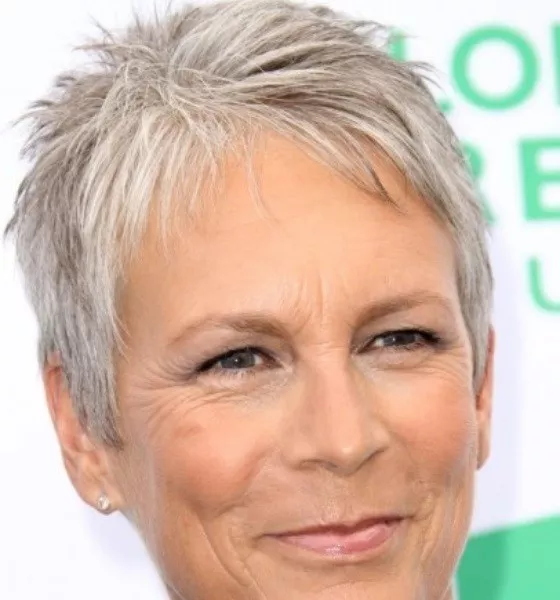 Jamie Lee Curtis Spiky Bangs Haircut