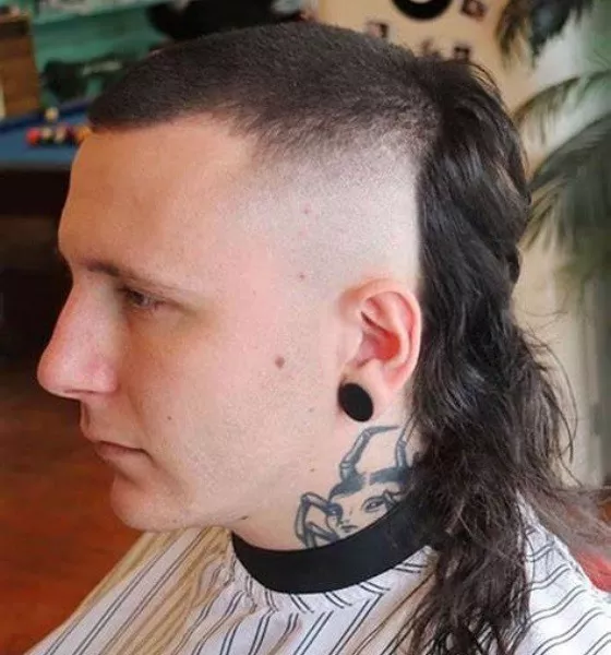 Long Hair Skullet Haircut