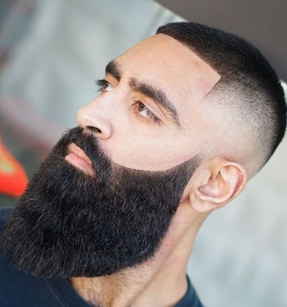 Shape Up Haircut With a Beard