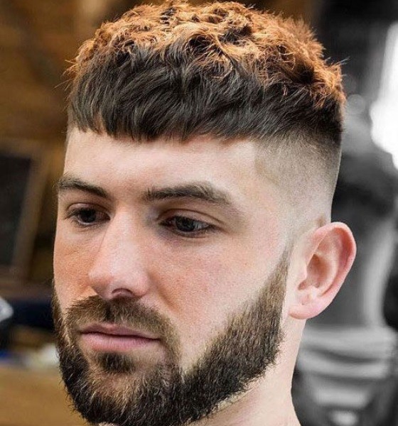 Textured Caesar Shape Up Haircut