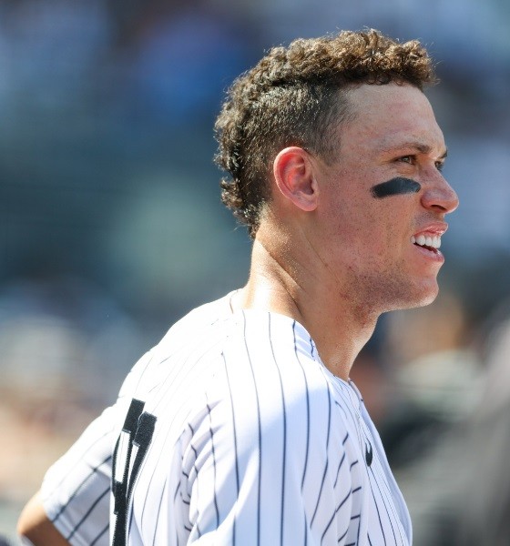 Textured Top Aaron Judge Longer Haircut