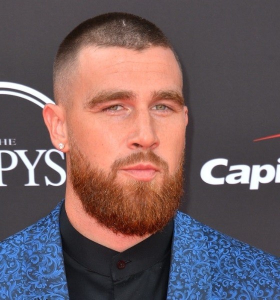 Travis Kelce Blonde Full Beard Haircut