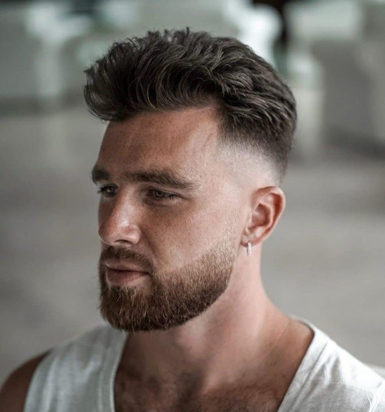 Travis Kelce Burst Fade Haircut