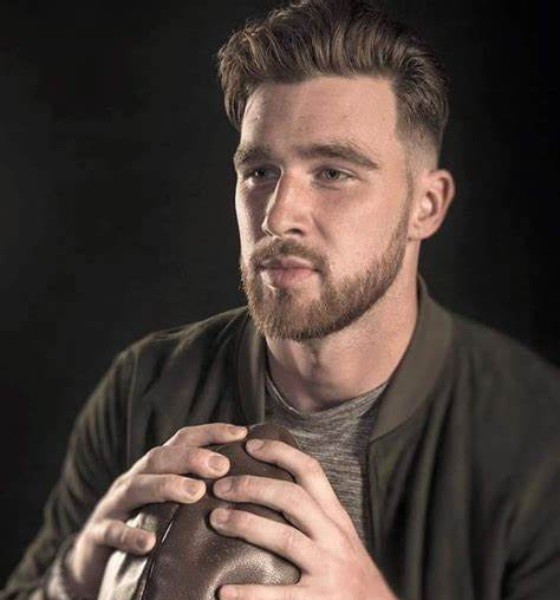 Travis Kelce Circle Beard Haircut