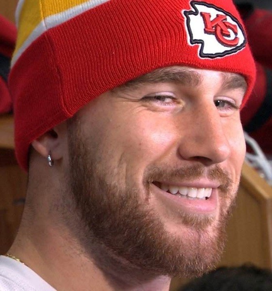 Travis Kelce Haircut With Bandana