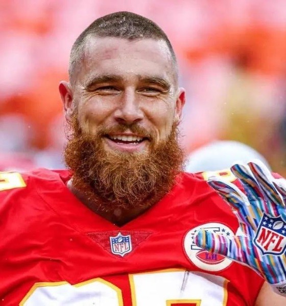 Travis Kelce Haircut With Garibaldi Beard