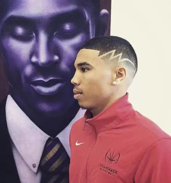 Jayson Tatum Patterned Sides Haircut