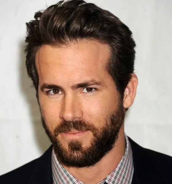 Ryan Reynolds Pompadour Bangs Haircut