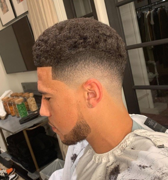 Devin Booker Burst Fade Haircut