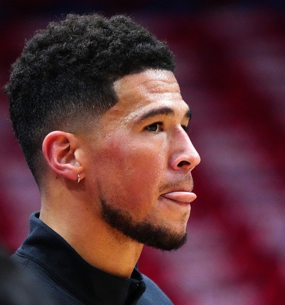 Devin Booker Curls with Fade Haircut