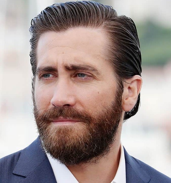 Jake Gyllenhaal Comb-Over With Side Part Haircut