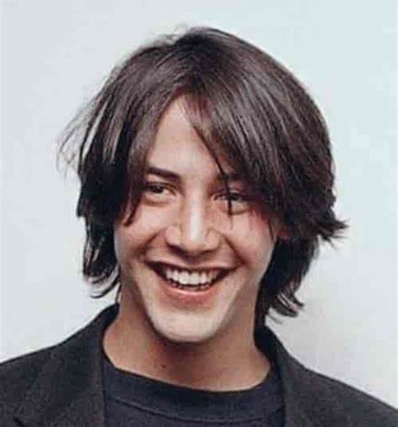 Keanu Reeves Glazed Brushed Haircut