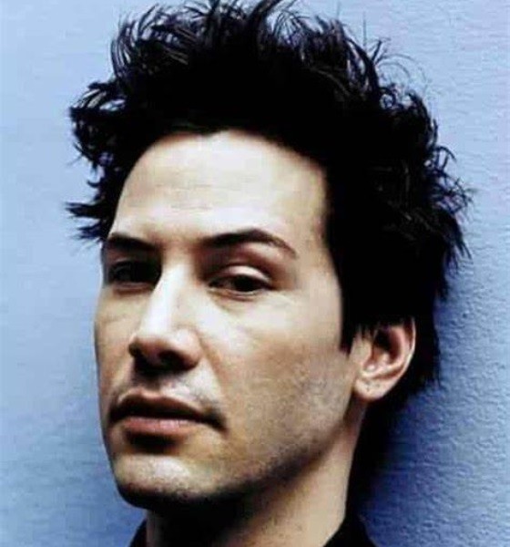 Keanu Reeves Messy Spikes Haircut