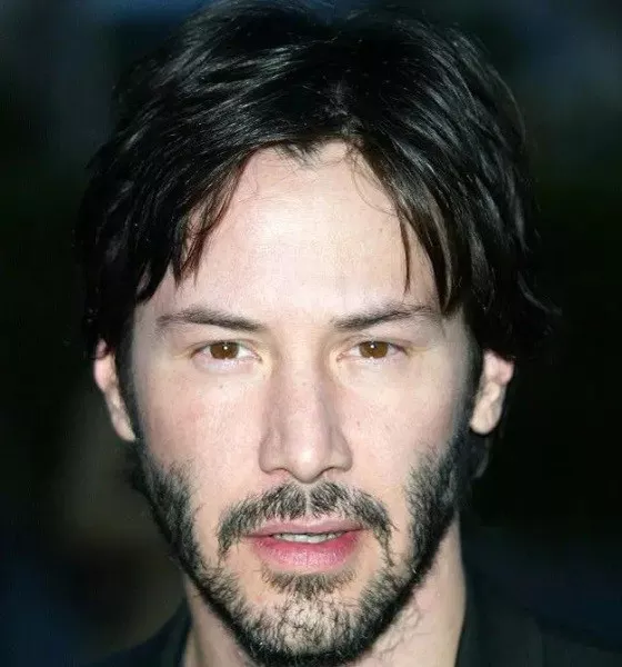 Keanu Reeves Messy Wings Haircut