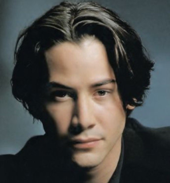 Keanu Reeves Subtle Curtains Haircut