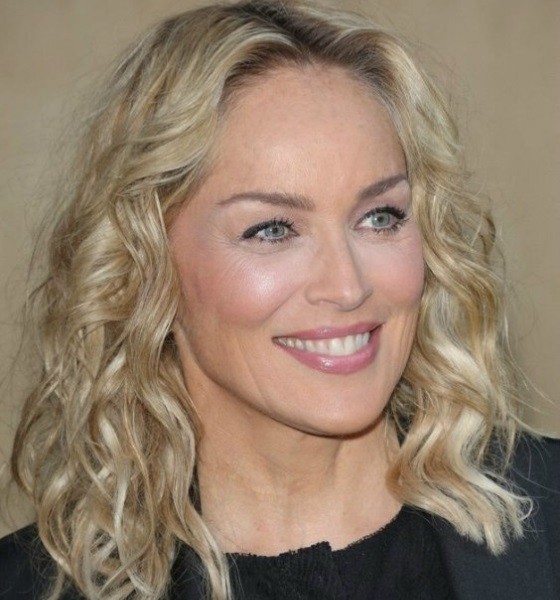 Sharon Stone Long Curled Haircut photo