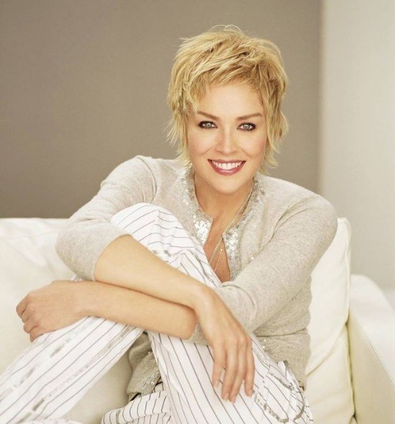 Sharon Stone Short Wispy Shag Haircut photo